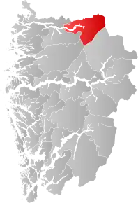 Poziția localității Comuna Stryn