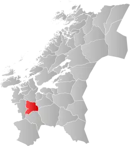 Poziția localității Comuna Meldal