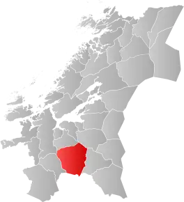 Poziția localității Comuna Midre Gauldal