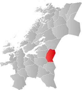 Poziția localității Comuna Meråker