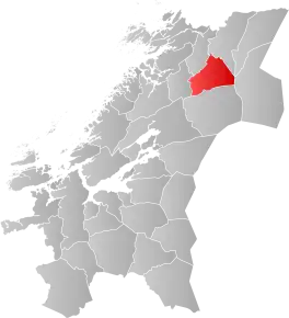 Poziția localității Grong