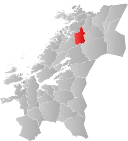 Poziția localității Overhalla