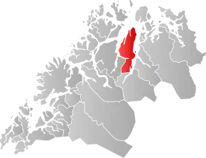 Poziția localității Comuna Lyngen