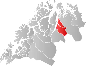 Poziția localității Comuna Kåfjord