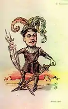 Nicolae Filipescu - caricatură de Nicolae S. Petrescu-Găină