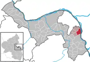 Poziția  Nackenheim pe harta districtului Mainz-Bingen
