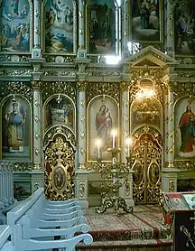 Porțiune a iconostasului bisericii din Nădlac.