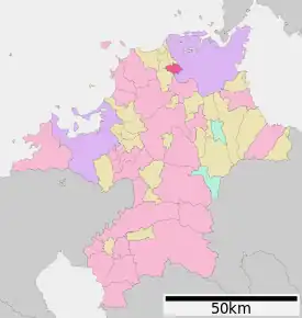 Poziția localității Nakama