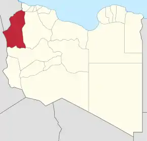 Poziția localității Districtul Nalut