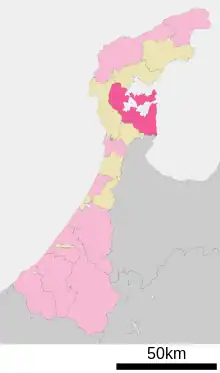 Poziția localității Nanao