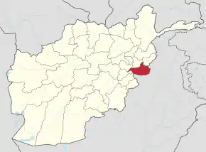 Poziția localității provincia Nangarhar