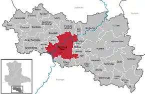 Poziția localității Naumburg