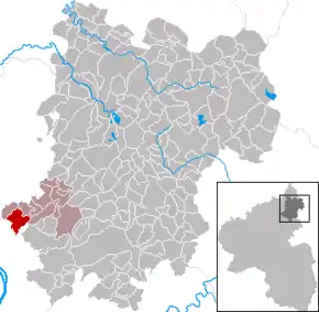 Poziția Nauort pe harta districtului Westerwaldkreis