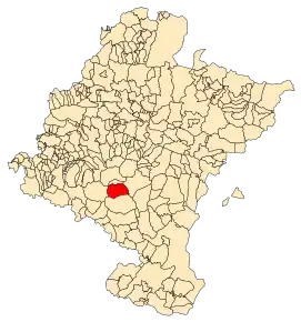 Poziția localității Miranda de Arga