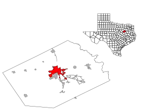 Poziția localității Corsicana