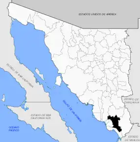 Poziția localității Navojoa