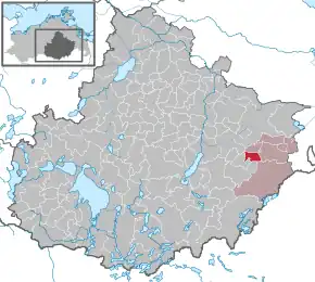 Poziția  Neetzka pe harta districtului Mecklenburgische Seenplatte