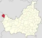 Localizarea comunei în județul Cluj