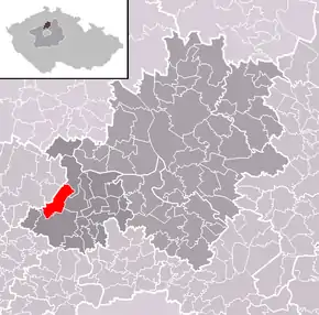 Poziția localității Nelahozeves