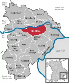 Poziția localității Neuötting