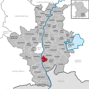 Poziția localității Neubeuern