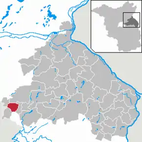 Poziția  Neuenhagen bei Berlin pe harta districtului Märkisch-Oderland