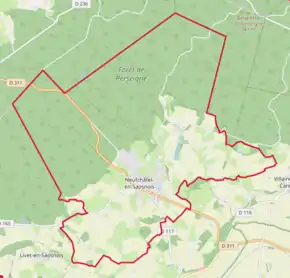 Poziția localității Neufchâtel-en-Saosnois