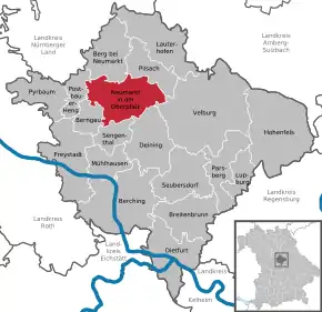 Poziția localității Neumarkt in der Oberpfalz
