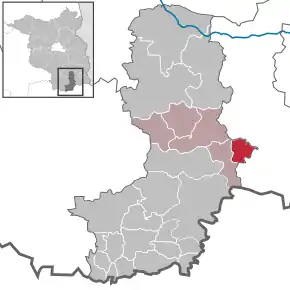Poziția  Neupetershain pe harta districtului Oberspreewald-Lausitz