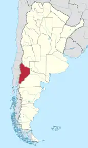 Poziția localității Provincia Neuquén