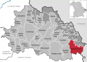 Poziția localității Neureichenau