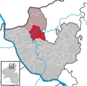 Poziția  Neustadt (Wied) pe harta districtului Neuwied