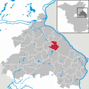 Poziția  Neutrebbin pe harta districtului Märkisch-Oderland