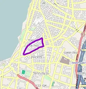 Poziția localității Neve Tzedek