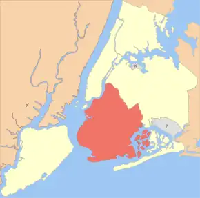 Poziția localității Brooklyn