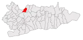 Amplasarea în cadrul județului