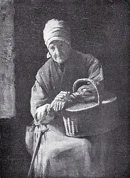 Bătrână cu coșul