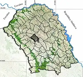 Amplasarea în cadrul județului