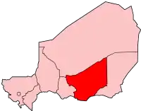 Poziția regiunii Zinder