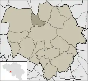 Poziția localității Nimy pe harta orașului Mons