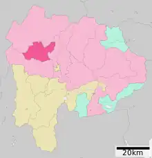 Poziția localității Nirasaki, Yamanashi