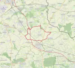 Poziția localității Nomain