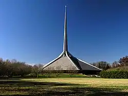 North Christian Church, designed by Eero Saarinen, one of the city's modern architectural landmarks