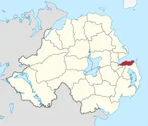 Poziția regiunii North Down Borough