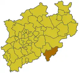 Poziția regiunii Siegen-Wittgenstein (district)