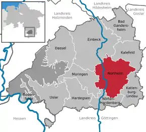Poziția localității Northeim