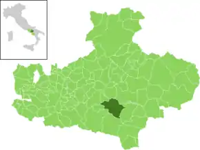 Poziția localității Nusco