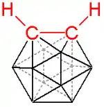 o-carborane, hydrogen atoms connected to boron omitted for clarity
