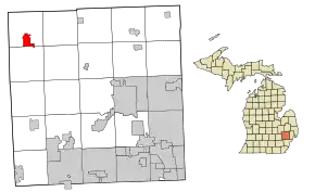 Poziția localității Holly, Michigan