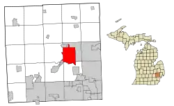 Location of Pontiac, Michigan